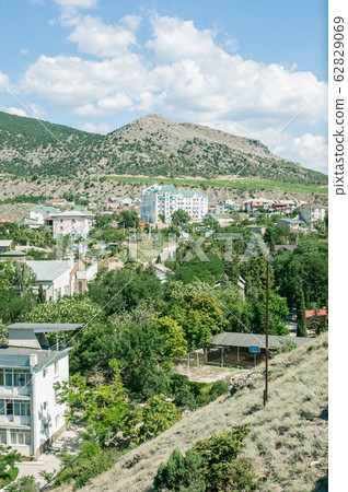 View of houses and buildings of the city of Sudak 62829069