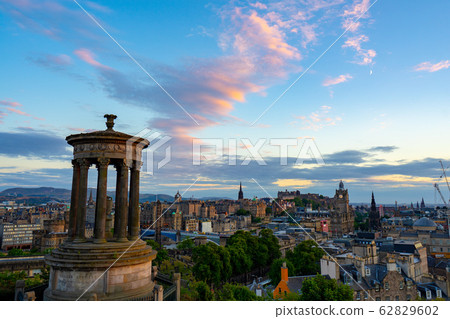 Scotland Edinburgh Calton Hill Sunset dugald stewart monumen 62829602