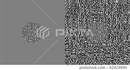 Chubb optical illusion or error in visual perception. The two circle shapes in the center are identical, but they appear different because the background fields are different. Illustration. Vector. 62829994