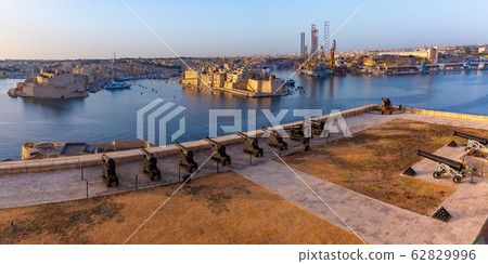 Upper Barrakka Gardens in Valletta, Malta. Upper Barrakka Gardens in Valletta, Malta. 62829996