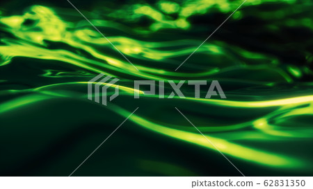 Abstract Wavy Background Closeup neon green 62831350