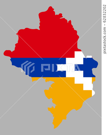 Artsakh Nagorno Karabakh Republic Map Flag Vector Artsakh Nagorno Karabakh Republic Map Flag Vector 62832202