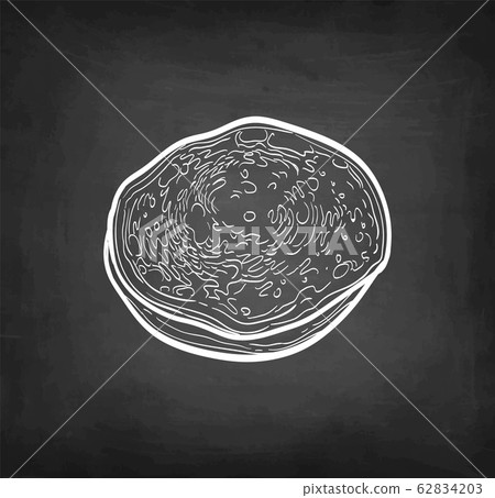 Chalk sketch of pancake. 62834203