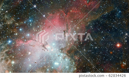Pleiades in a dark night sky. Elements of this 62834426