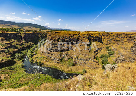 Dzoraget river Lori Berd canyon panorama landscape Stepanavan Lorri Armenia landmark Dzoraget river Lori Berd canyon panorama landscape Stepanavan Lorri Armenia landmark 62834559