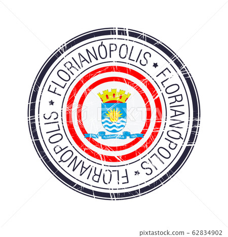 City of Florianopolis, Brazil vector stamp 62834902