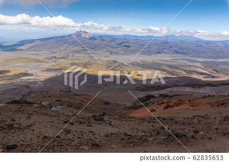 View from Cotopaxi volvcano during trekking trail. 62835653
