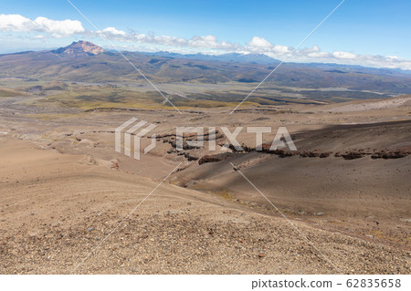 View from Cotopaxi volvcano during trekking trail. 62835658