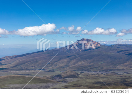 View from Cotopaxi volvcano during trekking trail. View from Cotopaxi volvcano during trekking trail. 62835664