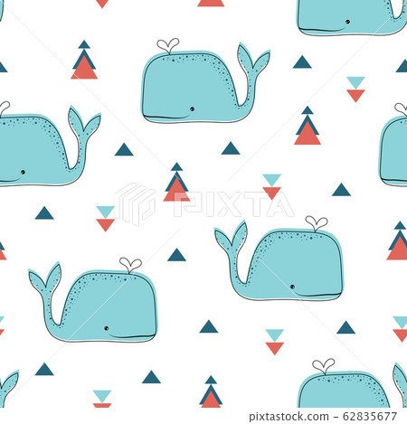 seamless pattern with whales in scandinavian style seamless pattern with whales in scandinavian style 62835677
