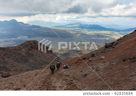View from Cotopaxi volvcano during trekking trail. 62835684