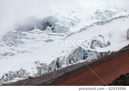 View from Cotopaxi volvcano during trekking trail. 62835686