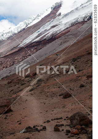 View from Cotopaxi volvcano during trekking trail. 62835689