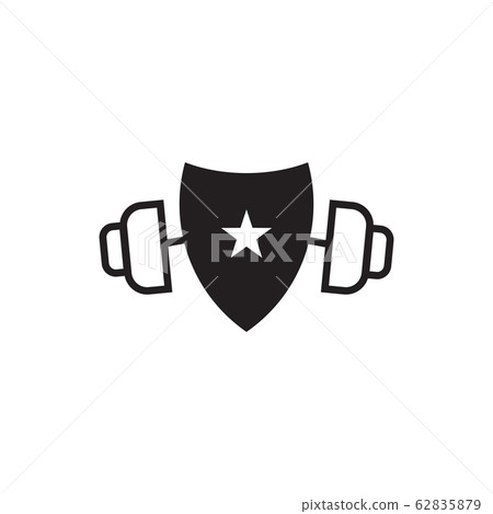 Fitness and gym logo design with using barbel icon Fitness and gym logo design with using barbel icon 62835879
