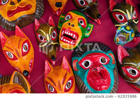 Ecuador Souvenir. Traditional Ecuadorian New Year's masks. 62835986