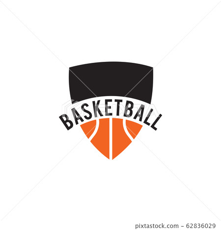 Modern professional basketball logo design. All star championship sign.  Stock Vector