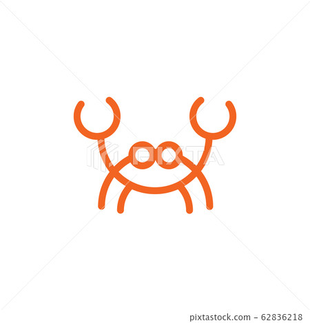 Crab Logo Vector Design Template, Silhouette Crab Logo, Illustration Stock  Vector - Illustration of black, meat: 172715042