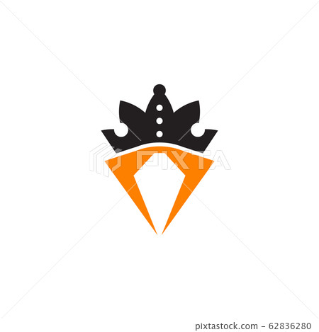 Diamond with crown logo design vector template-插圖素材 [62836280] - PIXTA圖庫