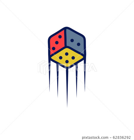 Dice game icon logo design vector template - Stock Illustration ...