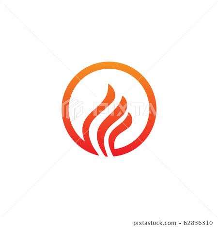 Fire icon symbol logo design vector template - Stock Illustration ...