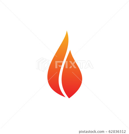 Fire icon symbol logo design vector template - Stock Illustration ...