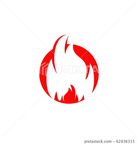 Fire icon symbol logo design vector template - Stock Illustration ...