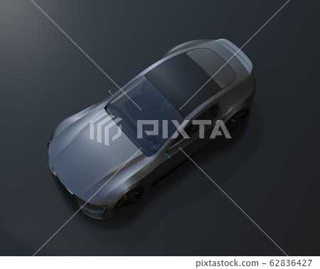 Image of matte black electric sports coupe on black background. original design 62836427