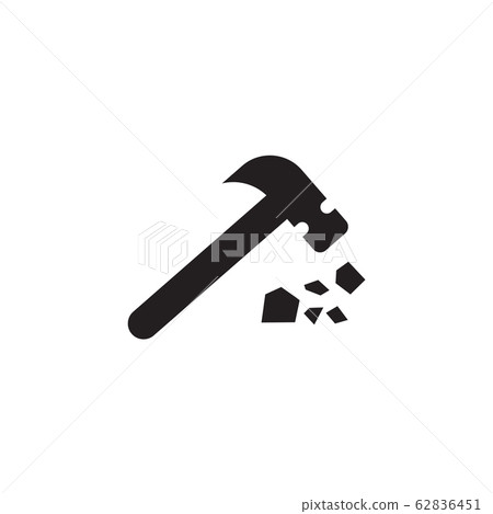 Hammer Logo Design Vector Template Stock Illustration 62836451 Pixta