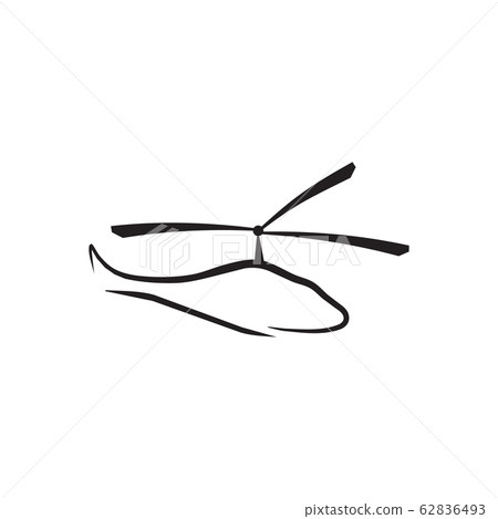 Helicopter icon logo design vector template 62836493