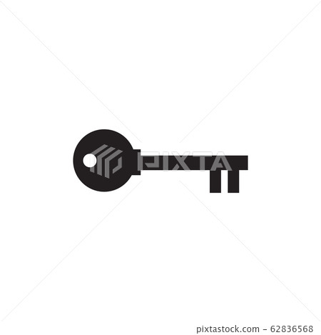 Simple key logo icon design vector template - Stock Illustration [62836568] - PIXTA