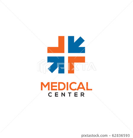 Medical center logo design with using combination 62836593