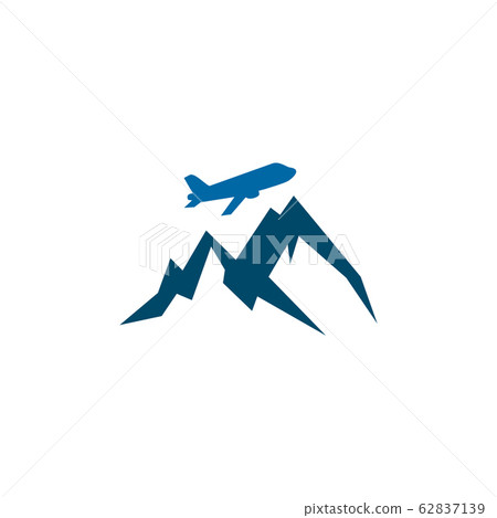 Travel company logo design with plane icon vector 62837139