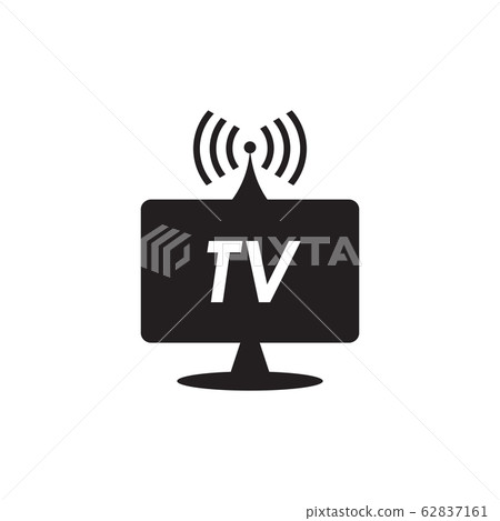 TV or Television icon logo design vector template 62837161