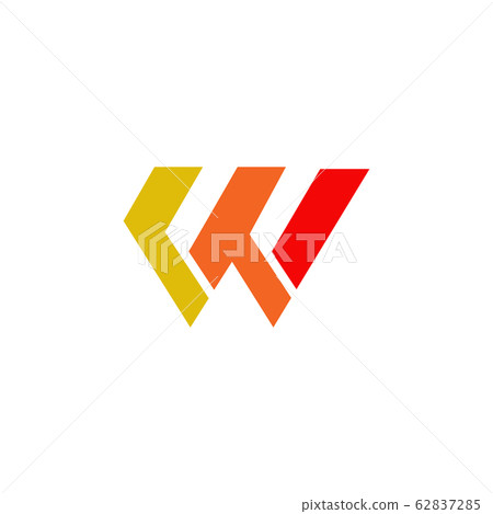 W letter initial icon logo design vector template - Stock Illustration ...