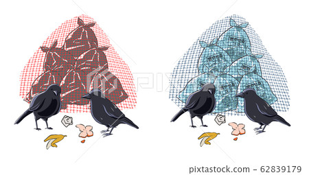 Crows catching trash Crows catching trash 62839179