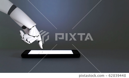 The hand robot technology that touches the smartphone The hand robot technology that touches the smartphone 62839448