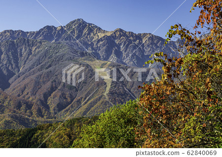 Goryu dake and autumn leaves 62840069