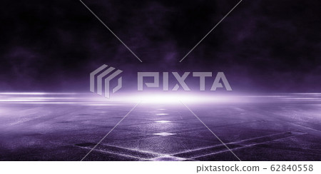 3D rendering wet asphalt, reflection of neon 3D rendering wet asphalt, reflection of neon 62840558