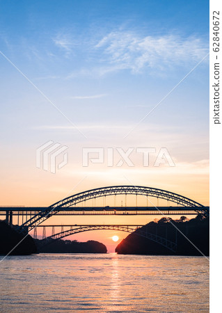 Dawn of Saikai Bridge 62840672
