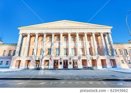 facade of Moscow City Duma palace in morning 62843662