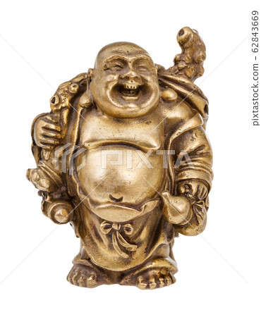 bronze figurine of Hotei (Fat Buddha) isolated bronze figurine of Hotei (Fat Buddha) isolated 62843669