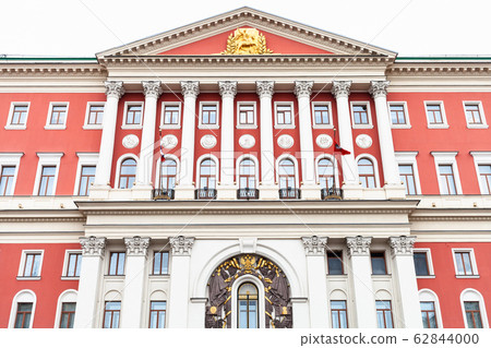 facade of Moscow City Hall building on Tverskay facade of Moscow City Hall building on Tverskay 62844000