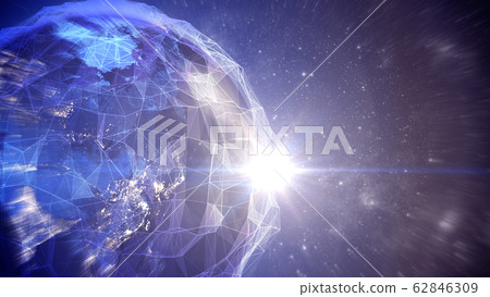 Holographic Map of the World with a network 62846309