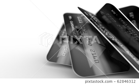 Five Modern Credit Cards in Black Edition 62846312