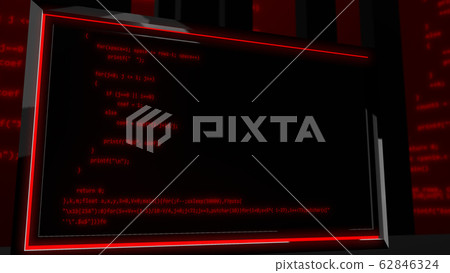 Red programming code on a screen put aslant - Stock Illustration ...