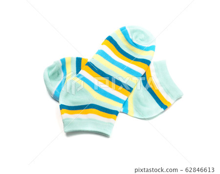 Cotton colorful socks isolated on white background Cotton colorful socks isolated on white background 62846613