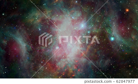 Hubble views galaxy and nebula. Elements of this 62847977