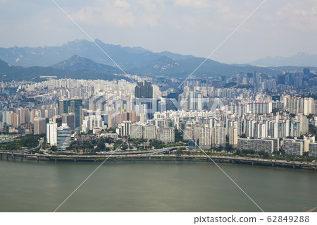 亞洲首爾麻浦區漢江北江邊 亞洲首爾麻浦區漢江北江邊 62849288