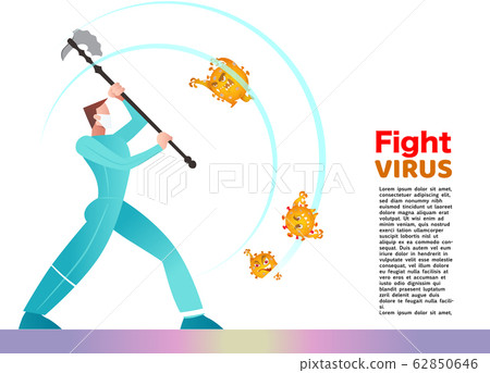 Vector illustration fight covid-19 corona virus. 62850646