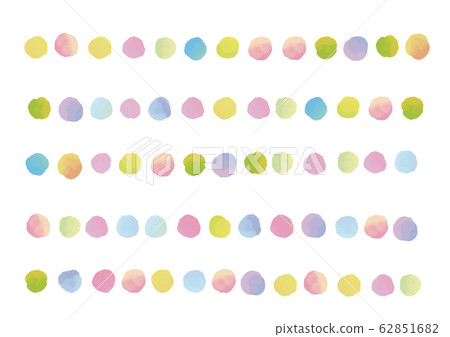 Hand painted watercolor dot line material - Stock Illustration ...